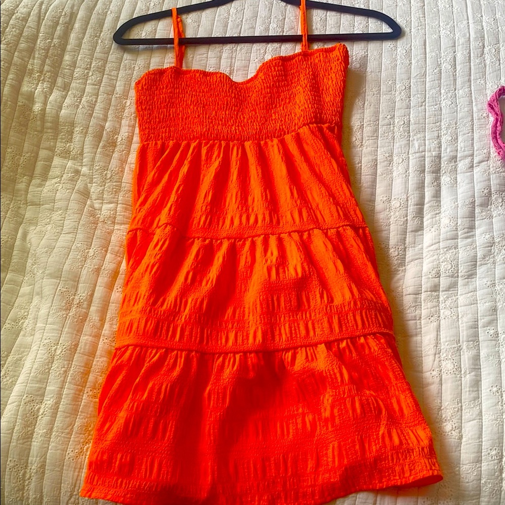 SHEIN Orange High Low Dress